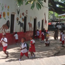 School opposite of the memorial